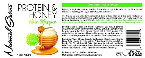 Protein and Honey Deep Conditioner : 5X Deep Conditioning Hair Masque, natural hair,strengthening mask, protein hair care, stop breakage