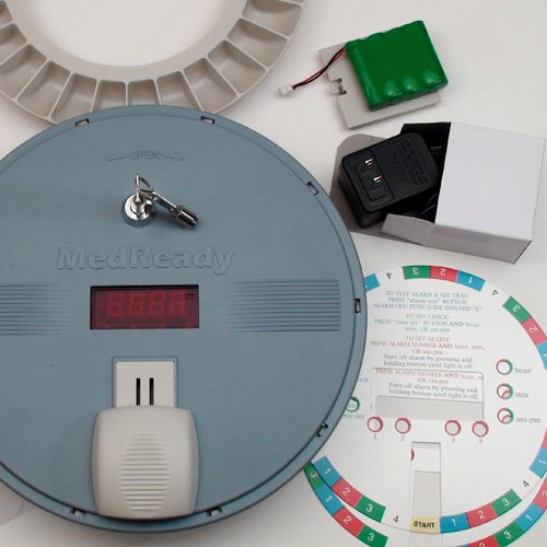 MedReady P1600 Medication Dispenser with Flashing Light and Lower Frequency Alarm