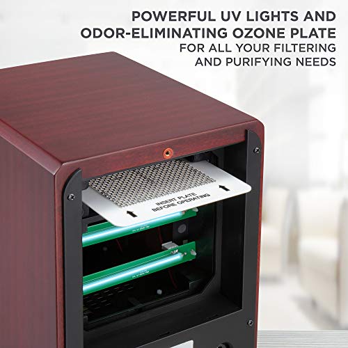 Ivation 5-in-1 Air Purifier & Ozone Generator For Up to 3,500 Sq/Ft, Ionizer & Deodorizer – Included 2 UV Lights, Photo-Catalytic and Carbon Filters, Eliminates Odors from Pets, Smoke, Food & More