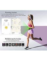 Reloj inteligente, rastreador de actividad física con frecuencia cardíaca y monitor de presión arterial para Android e iOS, reloj rastreador de actividad resistente al agua con monitor de oxígeno de sueño y sangre, contador de calorías y podómetro para mu