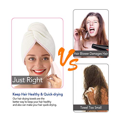 Microfiber Hair Drying Towel with Button Hair Towel Original Magic