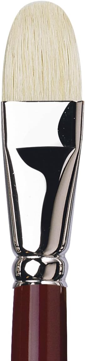 da Vinci Hog Bristle Series 7467 Oil Painting Brush, Filbert Short-Length with Maroon Lacquered Handle, Size 20 (7467-20)