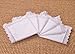 Milesky White Wedding Cotton Handkerchiefs Lace Edges 10 Inches (Pack of 6)