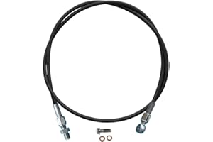 FMSBCLE Compatible with Hond Civic 1992-2000, Acur Integra 1994-2001 Braided Stainless Steel Clutch Line - Direct Replacement High Performance Clutch Cable Kit (55 inch, Black)