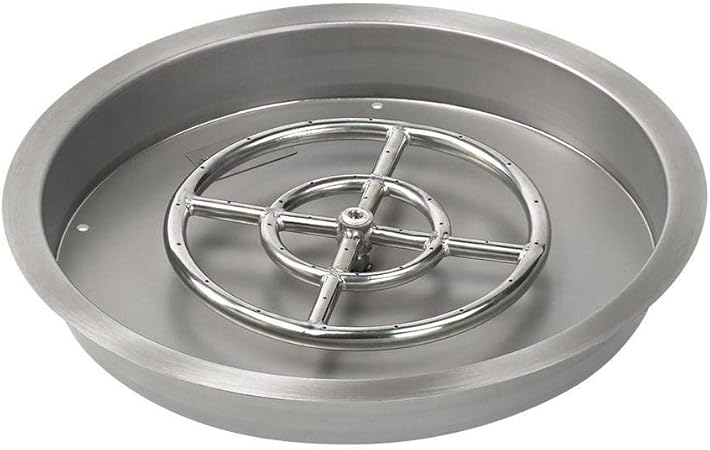 Amazon Com Golden Flame 25 Round Drop In Fire Pit Pan W 18