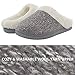 Women's Cozy Woolen Yarn Knitted Slippers Memory Foam Plush Lining Slip-On House Shoes w/Anti-Slip Sole, Indoor/Outdoor (Large/9-10 B(M) US, Gray)