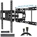 Everstone TV Wall Motion Full Motion Swivel Bracket,Fit 16" 18" 24" Studs,26-60 Inch LCD LED Curved TVs,Articulating Dual Arm,Up To 400x400MM, 88lbs,HDMI Cable
