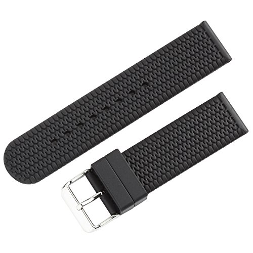 Hadley-Roma Men's MS3470RA 220 22-mm Genuine Rubber Diver Sport Watch Strap