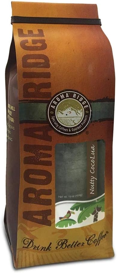 Aroma RidgeNutty Coco-Lua Flavored WholeBean Coffee, 16 ounce