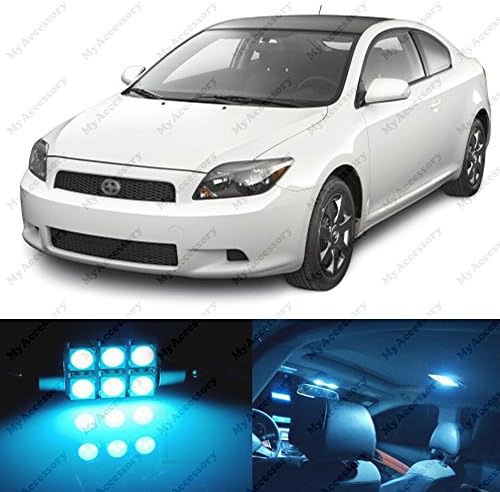 8 x Premium Ice Blue LED Lights Interior Package Kit for Scion tC (2005-2007)