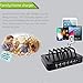 Charging Station, 6 Ports USB Charging Station With smart charging IC for iPhone, iPad and All Cellphones