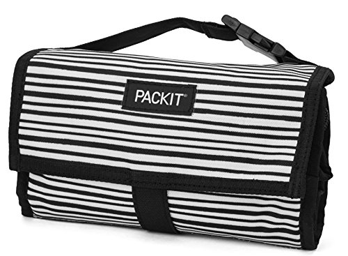 PackIt Freezable Lunch Bag with Zip Closure, Wobbly Stripes