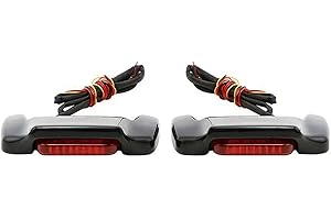 Motorcycle Saddlebag Lid Spoilers W/LED Light Kit Compatible with Harley Touring Road King Electra Glide Road Glide Street Gl
