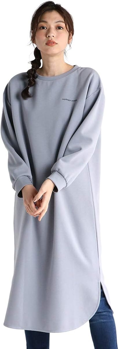 Amazon ワンピース ロング丈 マキシ丈 スウェットワンピース フォトプリント Honeys ハニーズ フォトプリントワンピース ワンピース チュニック 通販