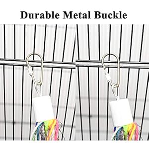 ASOCEA Uccello della Corda Bungee Giocattolo con Campana Cotone Pappagallo Spirale Swing Arrampicata Gabbia in Piedi… - immagine 6