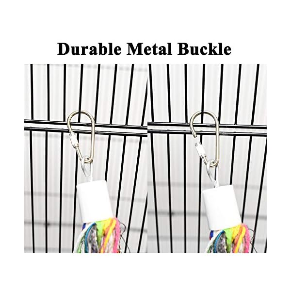 ASOCEA Uccello della Corda Bungee Giocattolo con Campana Cotone Pappagallo Spirale Swing Arrampicata Gabbia in Piedi…