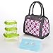Fit & Fresh Ashland Lunch Bag Kit with Reusable Container Set and Ice Pack, Orchid Dogwood
