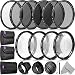 58MM Complete Lens Filter Accessory Kit (UV, CPL, ND4, ND2, ND4, ND8 and Macro Lens Set) for Canon EOS 70D 77D 80D Rebel T7 T7i T6i T6s T6 SL2 SL3 DSLR Cameras primary