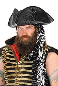 elope Octopus Pirate Costume Hat, Black, for Adults