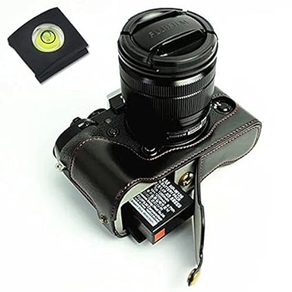 First2savvv XJD-XT1-D01G15 negro Funda Cámara cuero de la PU ...