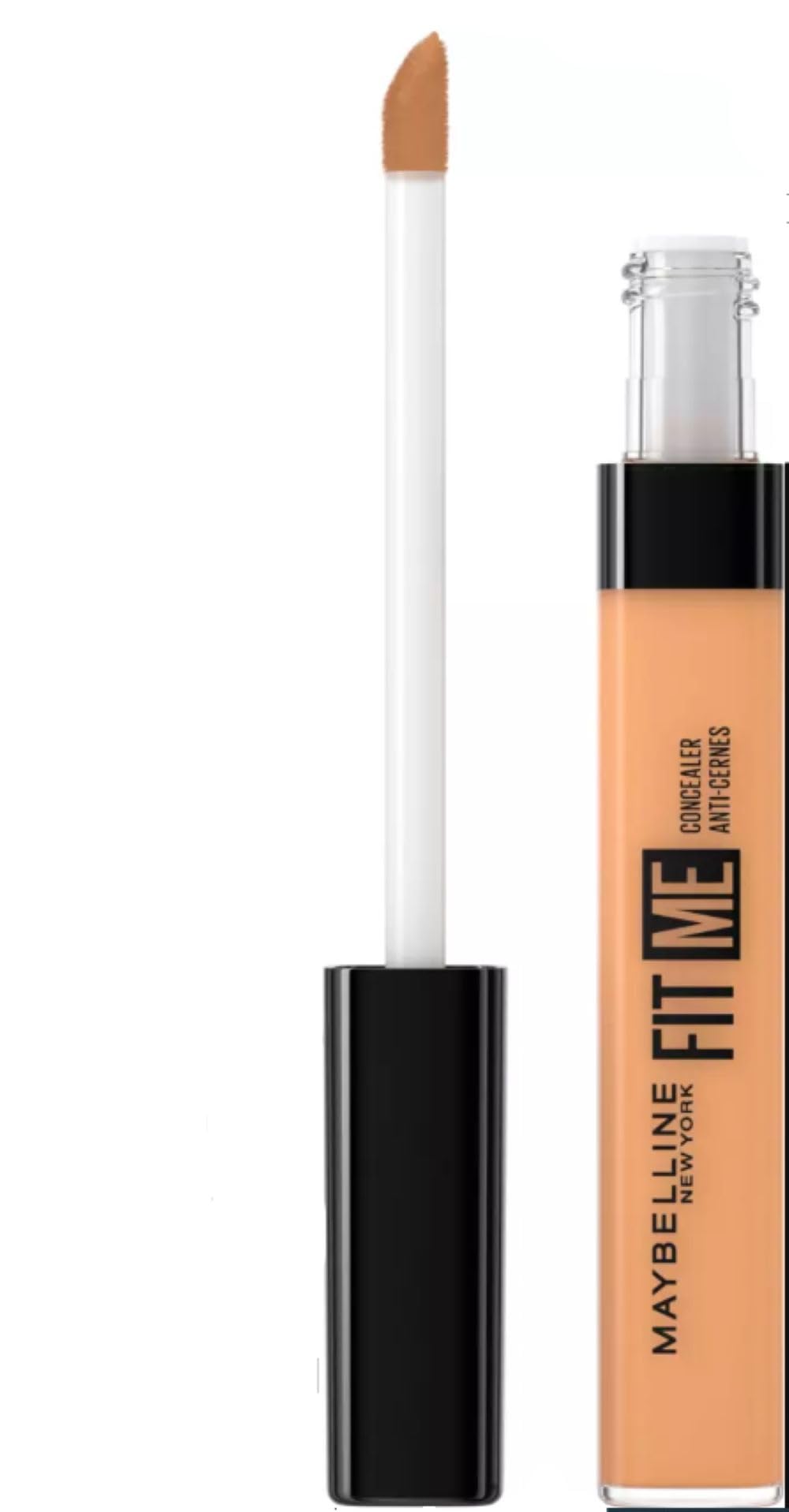 Maybelline Concealer, Fit Me! Full Coverage Concealer for Face, Oil Free, Delivers Even Complexion, Non-Comedogenic, Matte & Poreless Ultra Blendable, Shade: 40 Caramel 6.8ml