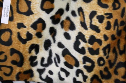 Velboa Animal Print Faux / Fake Fur Leopard Copper Fabric By the Yard