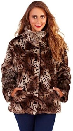 short brown faux fur coat