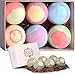 Citrus&Wheat 6X4.2 Oz Bath Bombs Gift Set | All Natural & Organic Spa Fizzies With Shea Butter | Promote Relaxation, Moisturize, Revitalize & Cleanse Your Skin