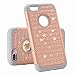 iPhone 7 Plus Case, ShuYo [Twinkle Series] Hard PC with Soft Rubber Heavy Duty Dual Layer Hybrid Armor Bling Diamond Defender Case Cover For iPhone 7 Plus(2016)(5.5 inch) - Rose Gold/Grey