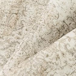 WondRg 5x7 Washable Beige Vintage Area Rug for