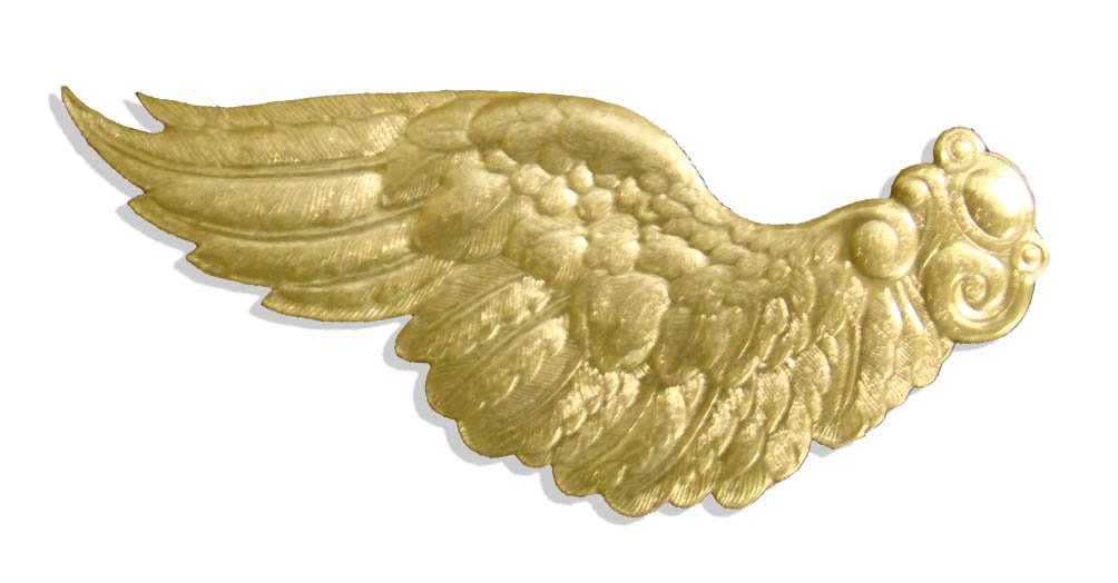 Kunze A068716011 Angel Wings 18.5 x 7 cm Pack of 4 Embossed Paper Gold