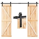 EaseLife 8 FT Double Door Sliding Barn Door