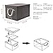 StorageWorks Storage Bin with Lid, Foldable Basket Organizer With Strong Cotton Rope Handle By, Taupe, Bamboo Style, Jumbo 17.1