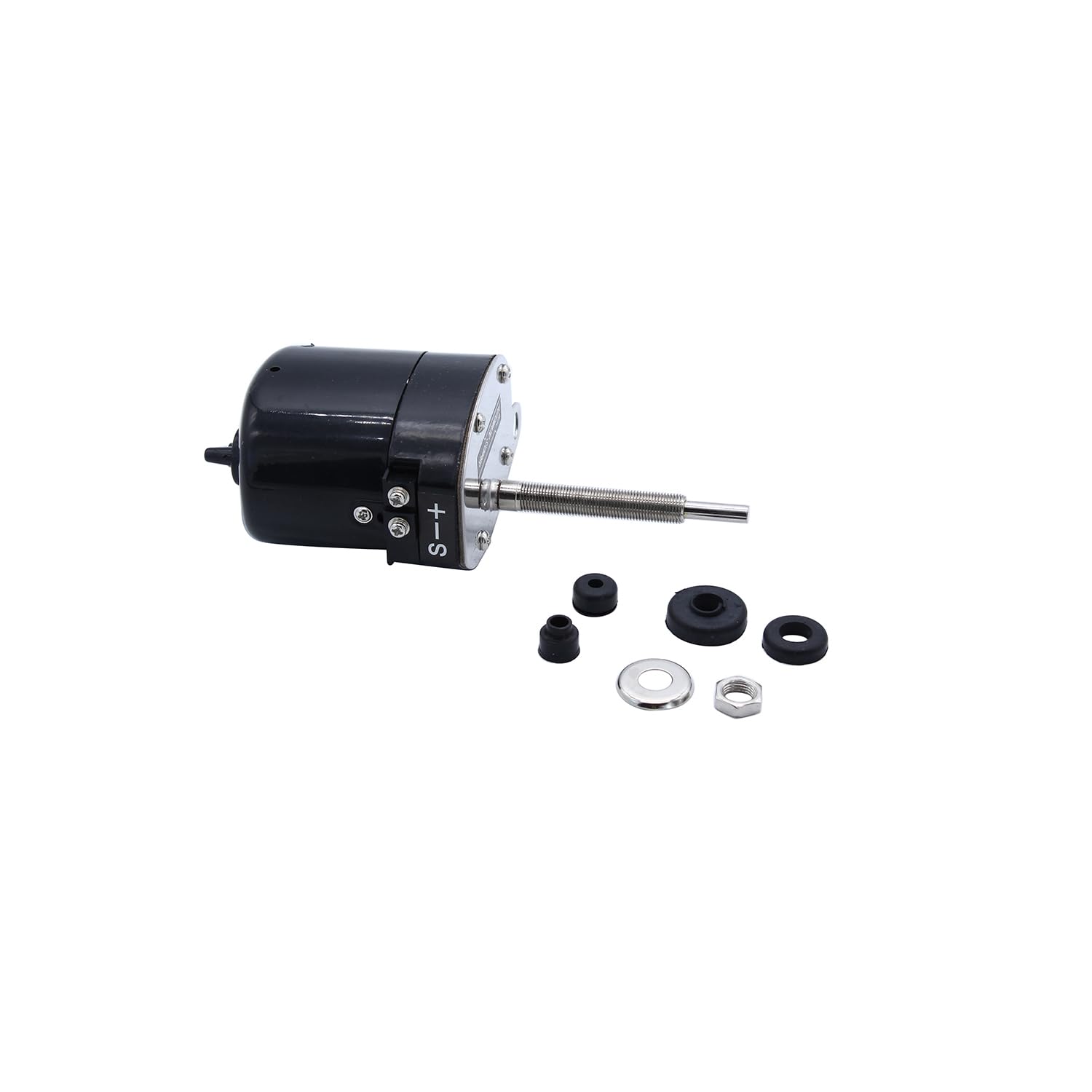 Photo 1 of 1 pc 12v BLACK Universal Street Hot Rod Windshield Wiper Motor Fits for Ford Chevy Jeep Mopar