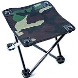 Happy reunion Camouflage Chair 12.6″ Camping Stool Folding Portable Ultraligh Outdoor Folding Chair for Outdoor Camping Trave Fishing and Beach