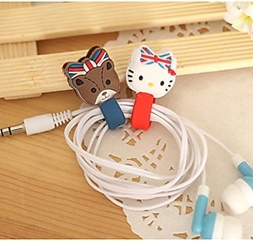 The Fashion Seller 5PCS Button Style Cable Winders Random Color