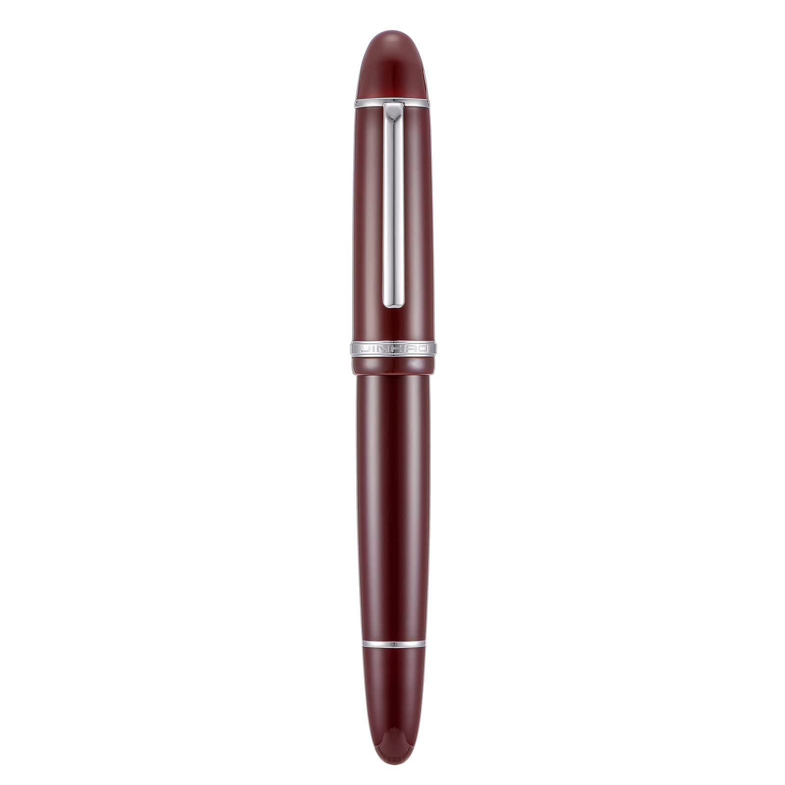 Jinhao X159 Extra Fine Nib Fountain Pen, Wine Red with Silver Clip Acrylic Big Size Writing Pen