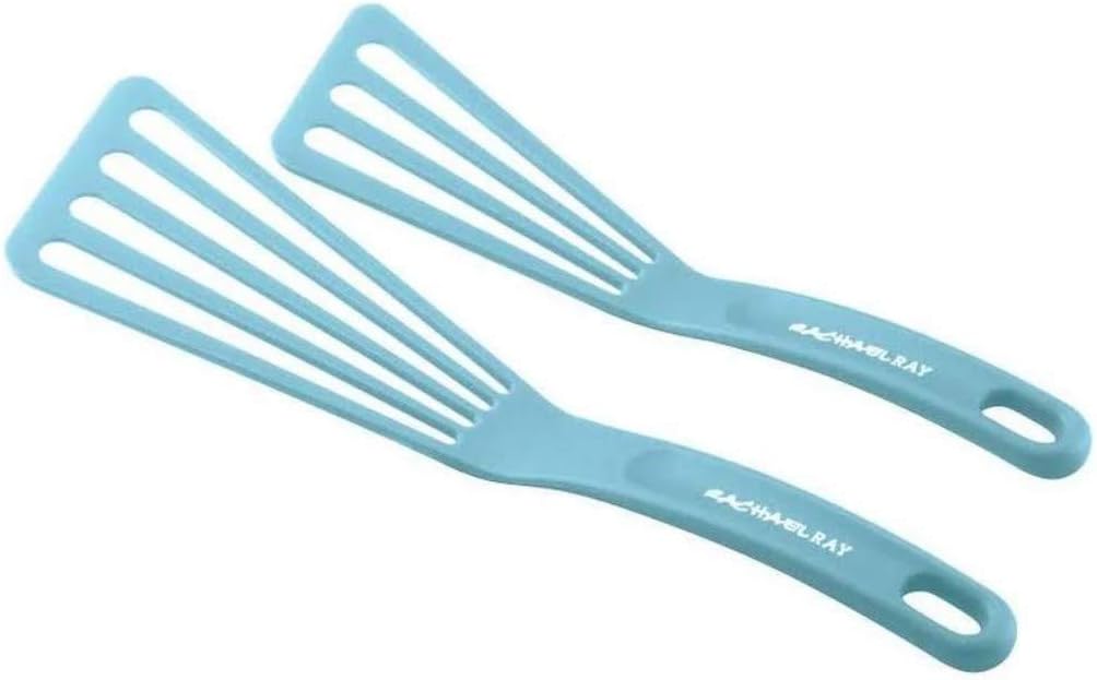 Rachael Ray Kitchen Tools and Gadgets Nylon Cooking Utensils / Spatula / Fish Turners - 2 Piece, Blue: Spatulas: Kitchen & Dining