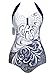 COCOPEAR Women's Printing One Piece Plus Size Swimsuit Pin Up Swimwear(FBA)