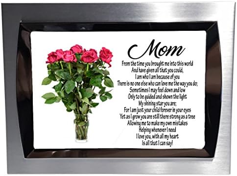 Mother Gifts, Mother's Day Gifts Sentimental Love Poem in 5x7 Silver Picture Frame For Mom, Grandmother, Mother-in-Law, Foster Moms, Wife or Any Mom From Son, Daughter, Husband - by Words Matter Gifts