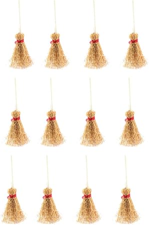 Supvox 12pcs Mini Balai Costume Decorations Decorations Jouets Accessoire De Balai De Paille Accessoire Pour La Fete D Halloween Amazon Fr Cuisine Maison