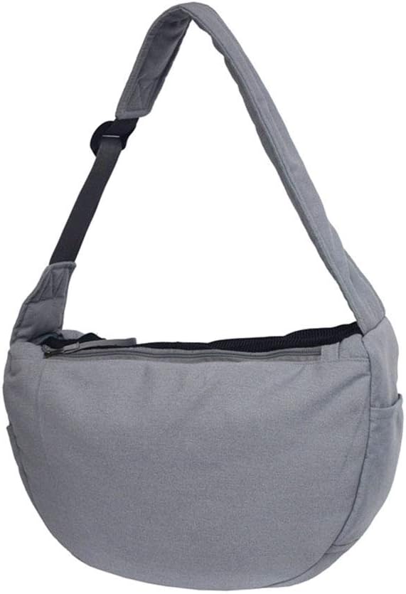 Namvo Travelling Pet Carrier Bag, Adjustable Padded Strap Front Pouch Canvas Shoulder Bag for Dogs and Cats (Grey) - Image 3