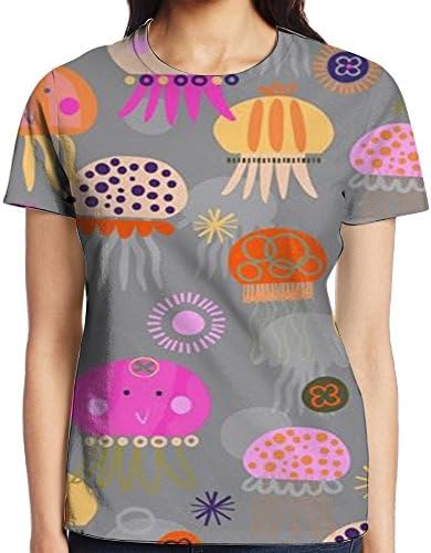 Scorpio Jellyfish Medusa Tanks Short Sleeve T-Shirt Graphic Soft For Ladies Sport