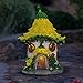 Exhart Solar Sunflower Roof Fairy House Statue - Mini Sunflower Fairy Cottage Resin Statue with Solar Garden Lights - Sunflower-Topped Resin Fairy Hut for a Whimsical Fantasy Garden 10