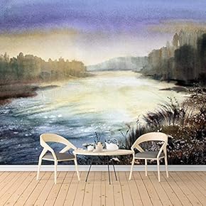 Wall Murals for Bedroom Watercolor Painting Removable Wallpaper Peel and Stick Wall Stickers - 66x96 inches