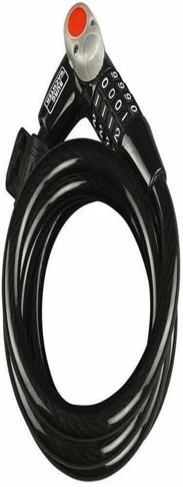 Burg-Wächter Cable Lock With Lighted Combination, 4 Digit Combination, Length: 180 cm, 230 180 L, Color Sorted