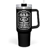 Dad 40 oz Stainless Steel Insulated Tumbler With Handle & Straw Lid for Dad on Fathers Day, Birthday, Christmas or Valentine's Day