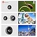 TaoTronics iPhone Lens Fisheye Lens Phone Camera Lens Clip Kit for Universal Smartphone