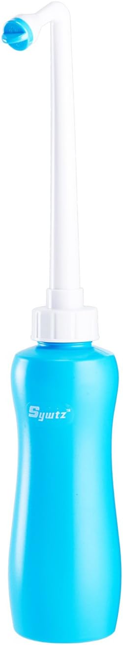Sywtz Hand Held Bidet Bottle Travel Bidet Portable Bidet Sprayer with Convenient Nozzle Storage Travel Bag 400ml