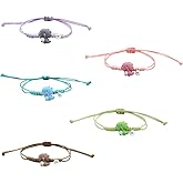 4 Pcs Unique Dinosaurs Bracelets Beaded Colorful Luck String Rope Chain Cord Thread Braided Good Protection Friendship Wish Bracelet Jewelry for Women Men